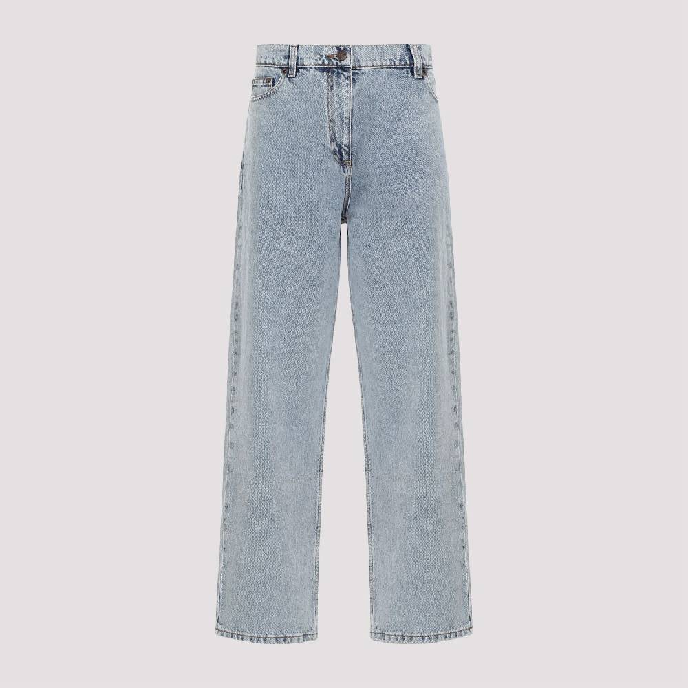 MAGDA BUTRYM  Jeans Larghi in Cotone Blu Magda Butrym a Vita Alta Offerta