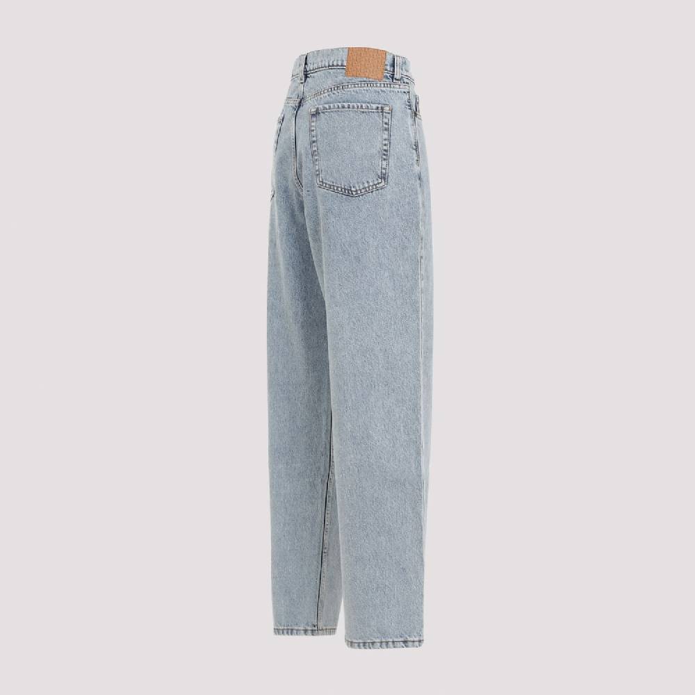 MAGDA BUTRYM  Jeans Larghi in Cotone Blu Magda Butrym a Vita Alta Offerta