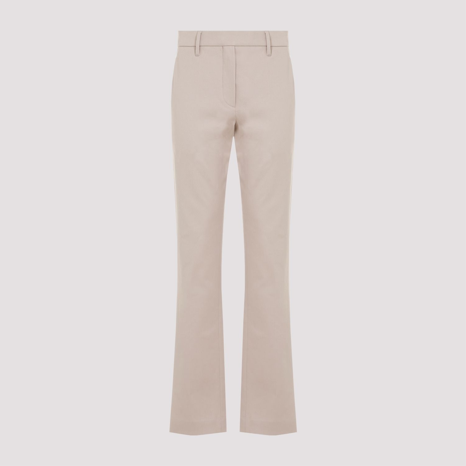 BRUNELLO CUCINELLI  Pantaloni in Cotone Sabbia con Dettaglio Monili Brunello Cucinelli Outlet