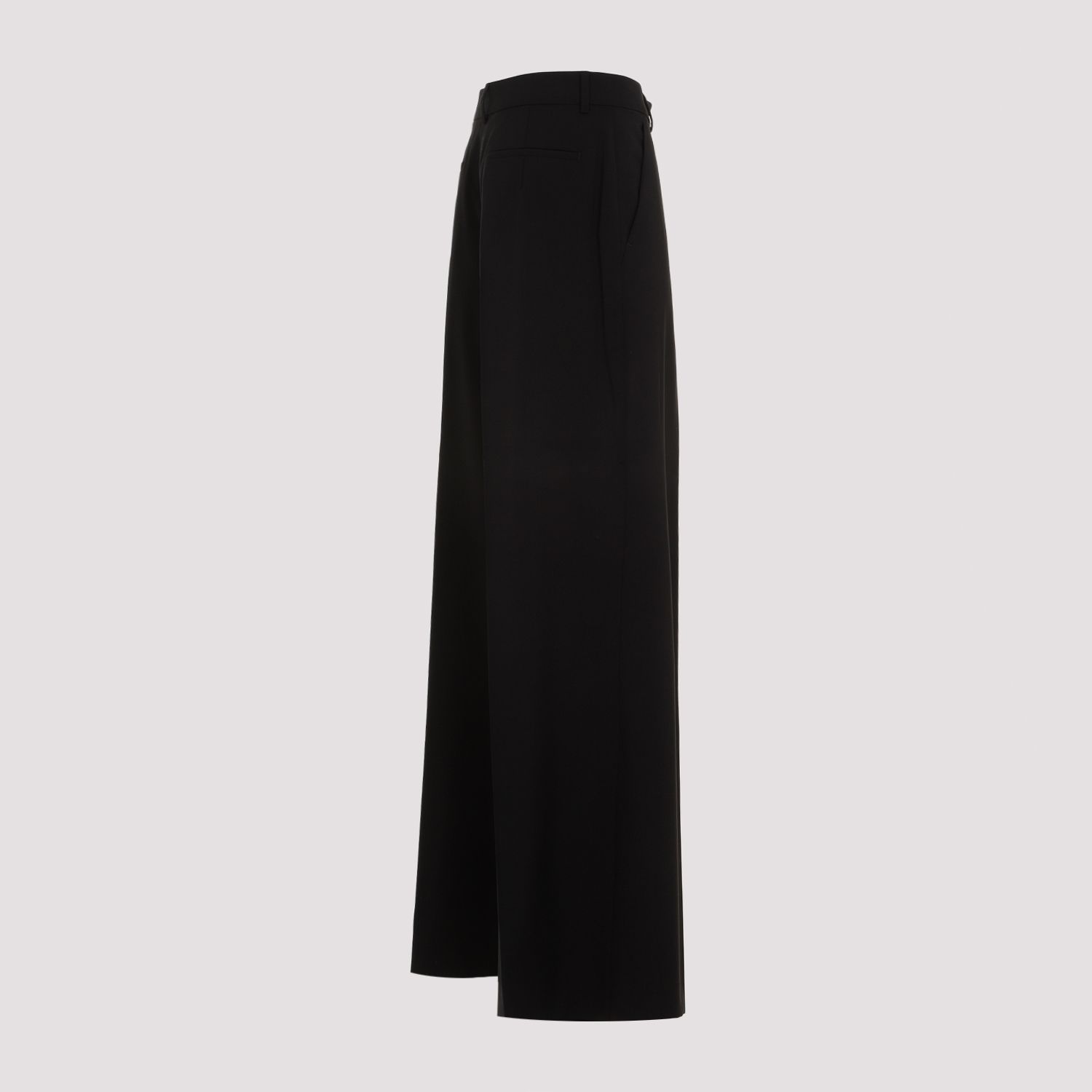 SPORTMAX  Pantaloni Sportmax Ampia Gamba Lana Vergine Nero Offerte