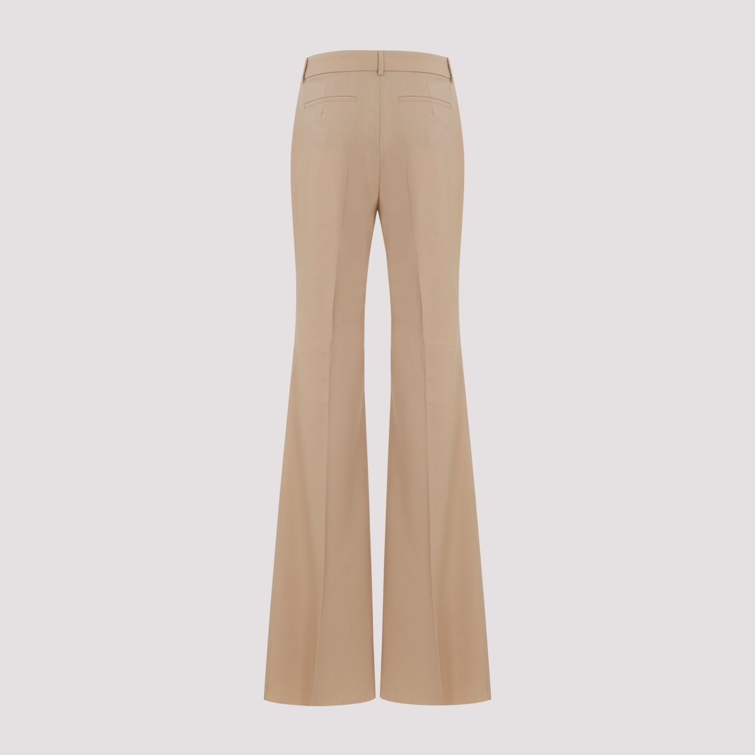 SPORTMAX  Pantaloni Svasati in Lana Vergine Beige Sportmax da Donna Vendita Economica