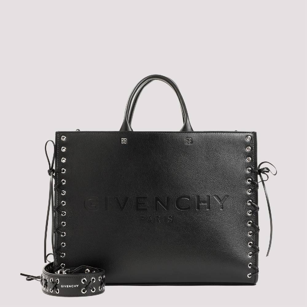 GIVENCHY  Givenchy Borsa Tote Nera in Pelle Media - Cerniera e Occhielli Promozione Limitata