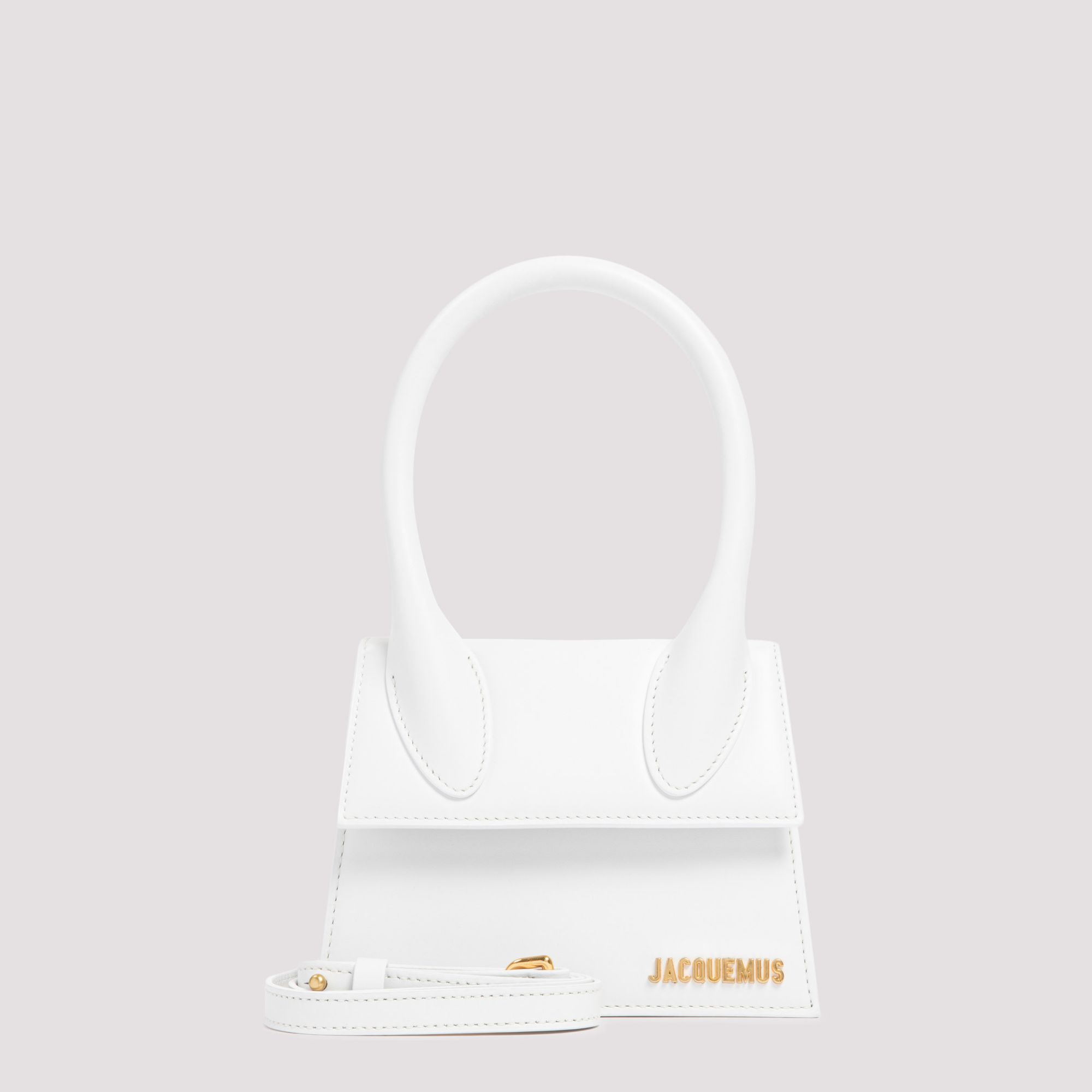JACQUEMUS  Borsa a Spalla Bianca in Pelle Le Chiquito Media di Jacquemus Fino Al -60%