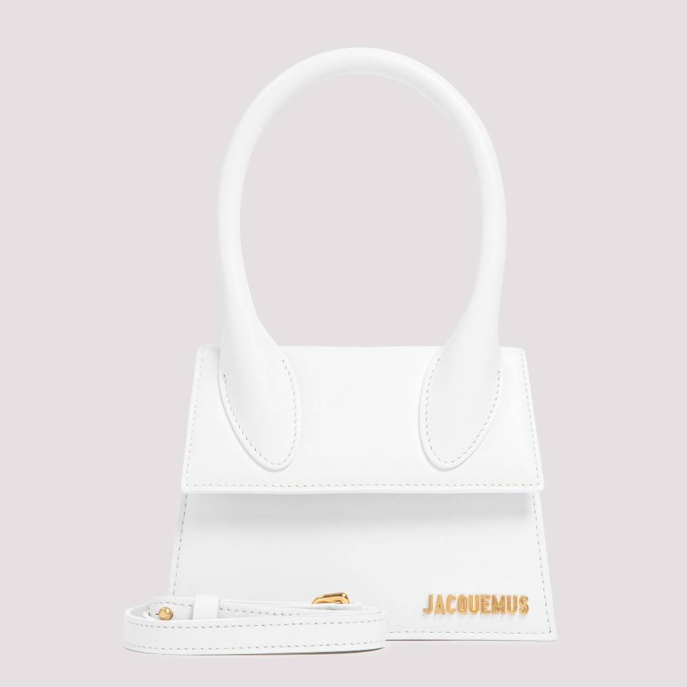 JACQUEMUS  Borsa a Spalla Bianca in Pelle Le Chiquito Media di Jacquemus Fino Al -60%