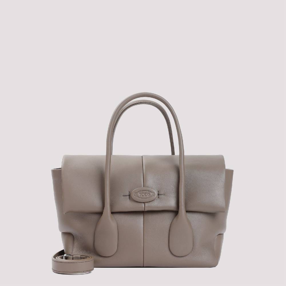 TOD'S  Borsa TOD'S in Pelle di Vitello Grigia 36x22x16cm Sottocosto