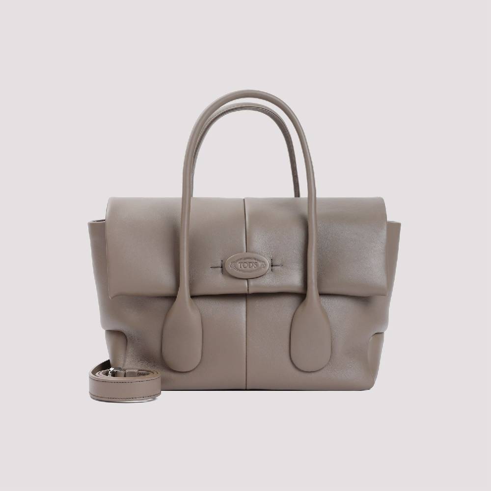 TOD'S  Borsa TOD'S in Pelle di Vitello Grigia 36x22x16cm Sottocosto