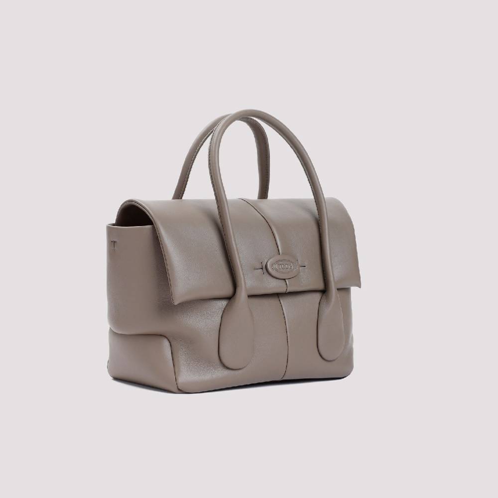 TOD'S  Borsa TOD'S in Pelle di Vitello Grigia 36x22x16cm Sottocosto