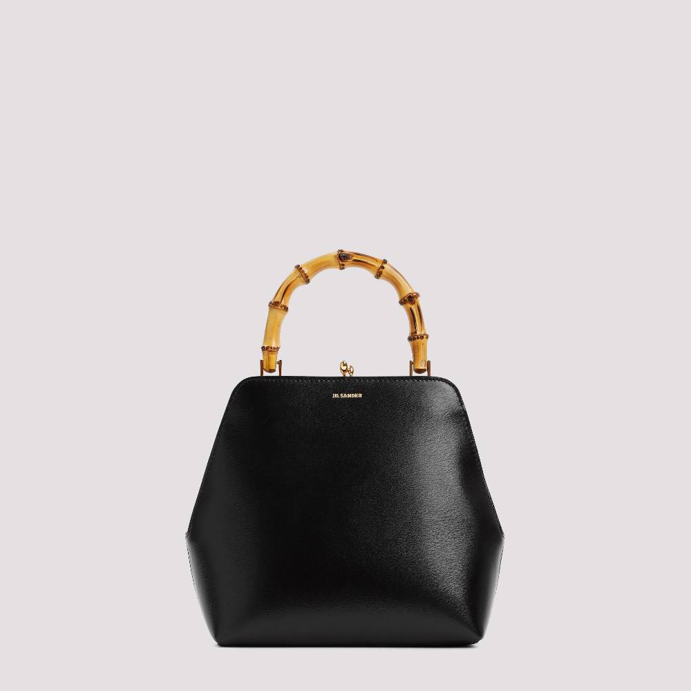 JIL SANDER  Borsa a Spalla Piccola Jil Sander Goji Nera in Pelle Presa