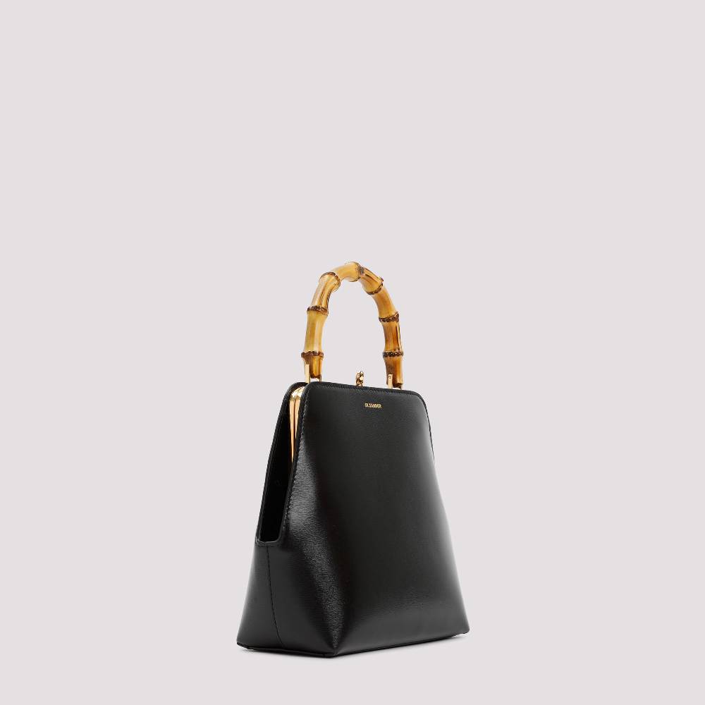JIL SANDER  Borsa a Spalla Piccola Jil Sander Goji Nera in Pelle Presa
