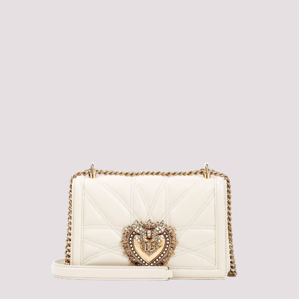 DOLCE & GABBANA  Borsa a Spalla Devotion Dolce & Gabbana in Pelle Color Nude Outlet