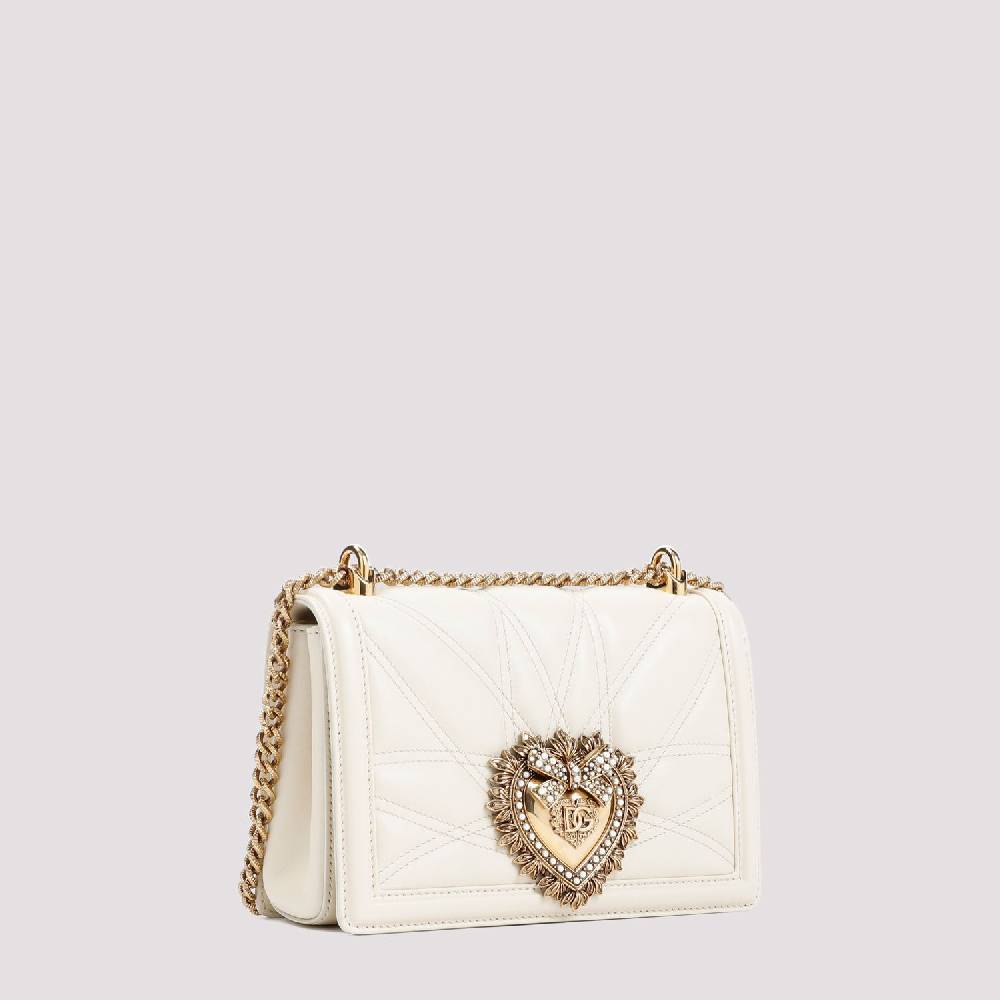 DOLCE & GABBANA  Borsa a Spalla Devotion Dolce & Gabbana in Pelle Color Nude Outlet