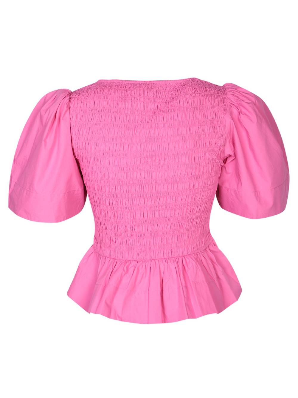 GANNI  T-Shirt da Donna Rosa in Cotone GANNI Saldi Di Fabbrica
