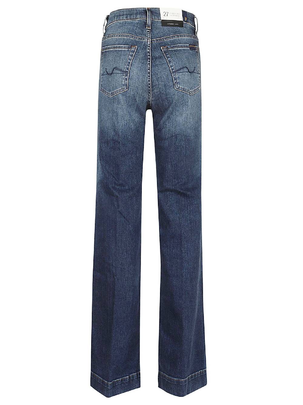 7 FOR ALL MANKIND  Jeans di Cotone Blu da Donna 7 For All Mankind Vendita