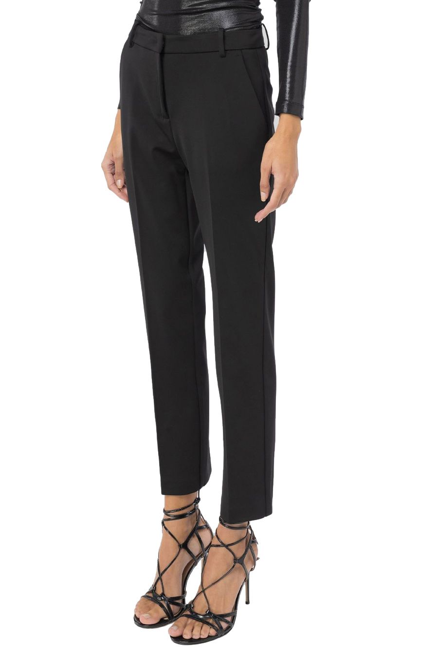 PINKO  Pantaloni Neri in Misto Viscosa PINKO da Donna Promozione