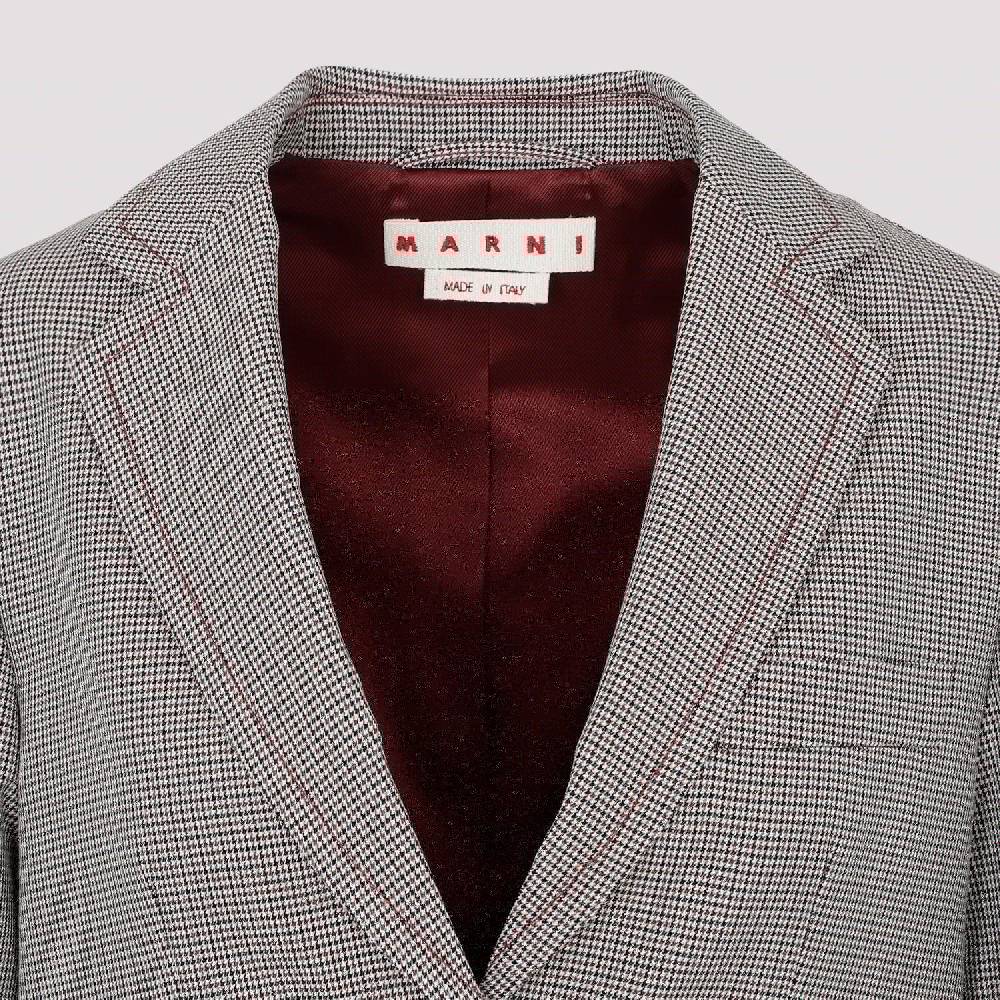 MARNI  Giacca da Donna Marni in Lana a Quadri Ruby Soddisfazione Garantita