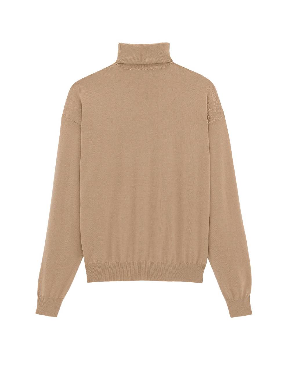 SAINT LAURENT  Maglione Dolcevita Beige Saint Laurent - Lana 100% Eco-Sostenibile Affare Del Giorno
