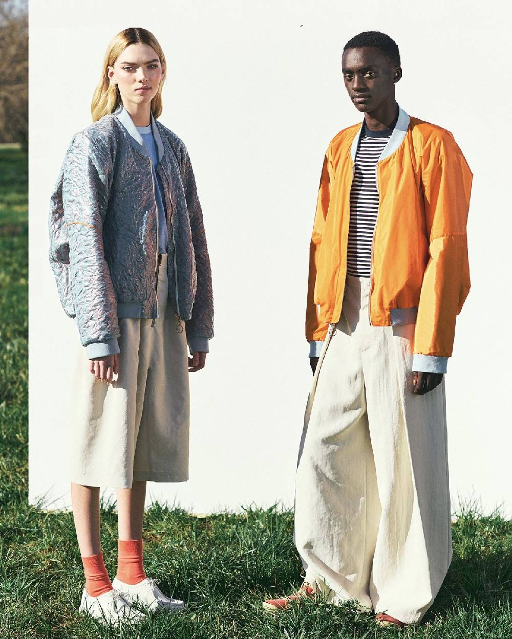 TAKATURNA  Pantaloni Ampio Beige Chiaro & Arancione di TAKATURNA Offerta