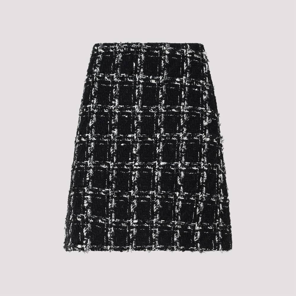 GIAMBATTISTA VALLI  Minigonna in Tweed Giambattista Valli - Quadri Bianco e Nero Offerte