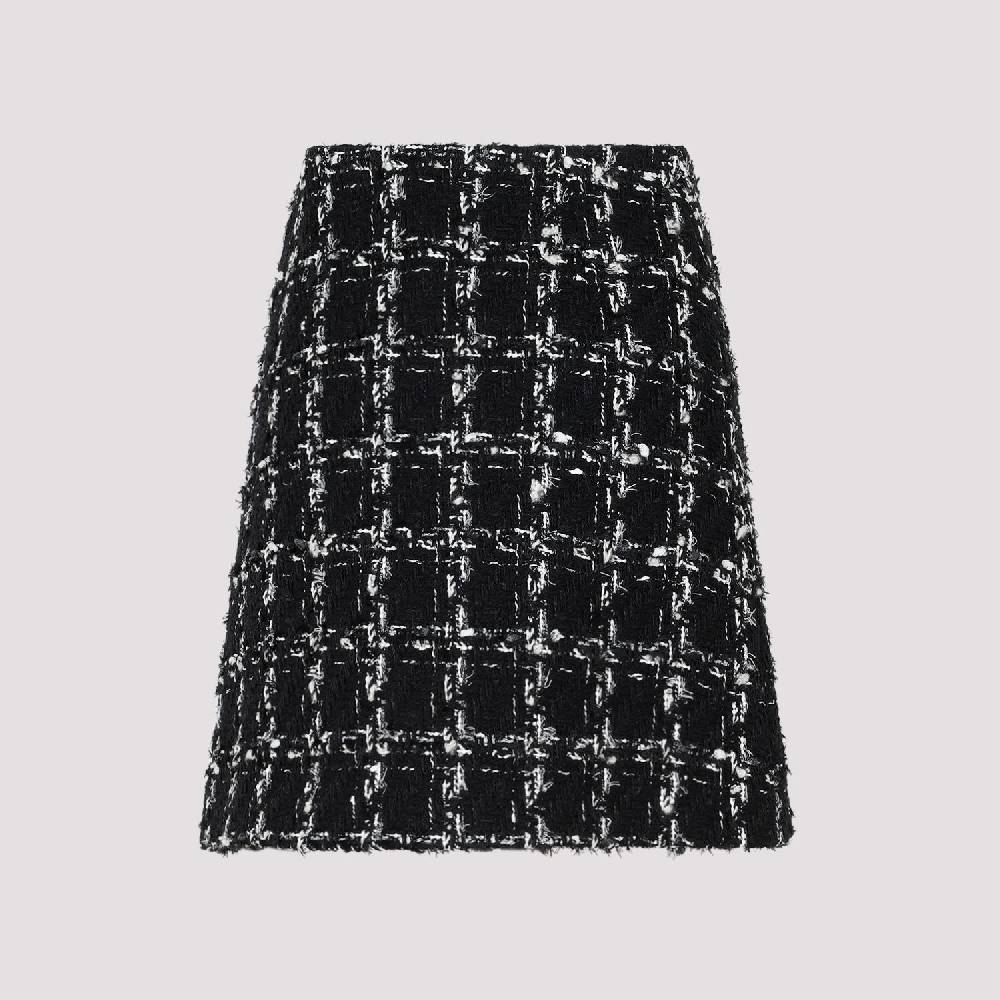 GIAMBATTISTA VALLI  Minigonna in Tweed Giambattista Valli - Quadri Bianco e Nero Offerte