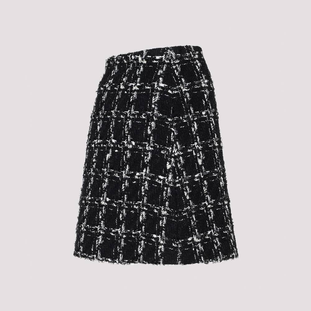 GIAMBATTISTA VALLI  Minigonna in Tweed Giambattista Valli - Quadri Bianco e Nero Offerte