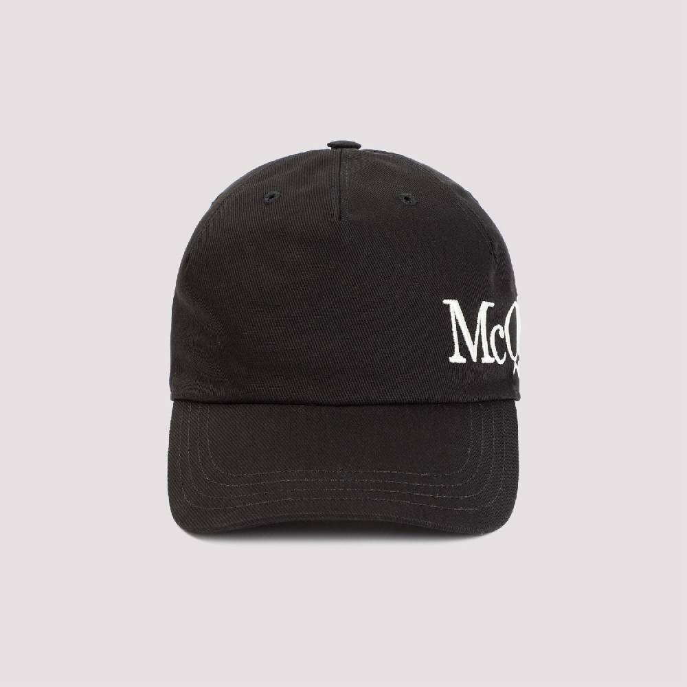 ALEXANDER MCQUEEN  Cappellino in Cotone con Logo Ricamato Alexander McQueen - Nero Vendita Economica