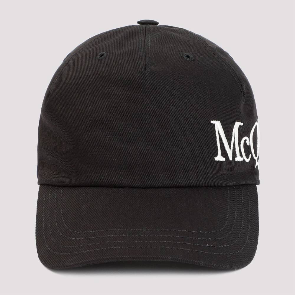 ALEXANDER MCQUEEN  Cappellino in Cotone con Logo Ricamato Alexander McQueen - Nero Vendita Economica