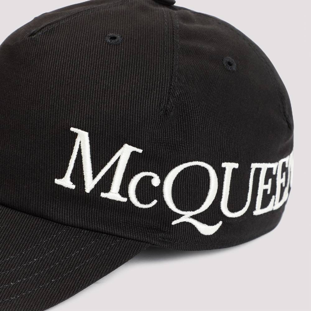 ALEXANDER MCQUEEN  Cappellino in Cotone con Logo Ricamato Alexander McQueen - Nero Vendita Economica