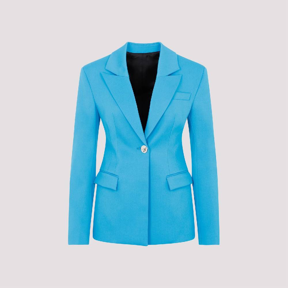 ATTICO  Blazer Blu Capri in Misto Lana da Donna Attico Saldi Di Fabbrica