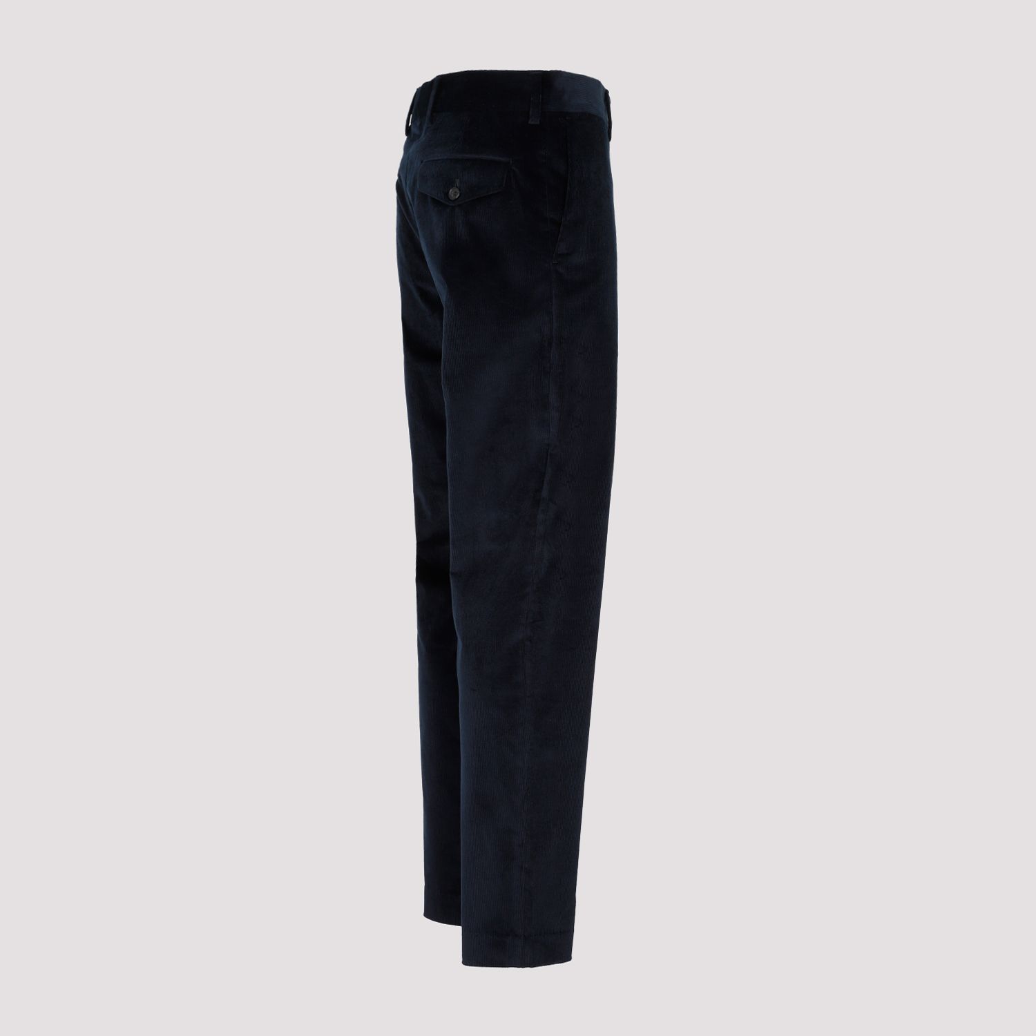 PAUL SMITH  Pantaloni in Velluto Cotone e Lana Blu Navy Paul Smith Italy