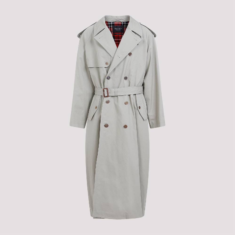 BALENCIAGA  Cappotto Cotone Beige Militare Balenciaga Donna Italia