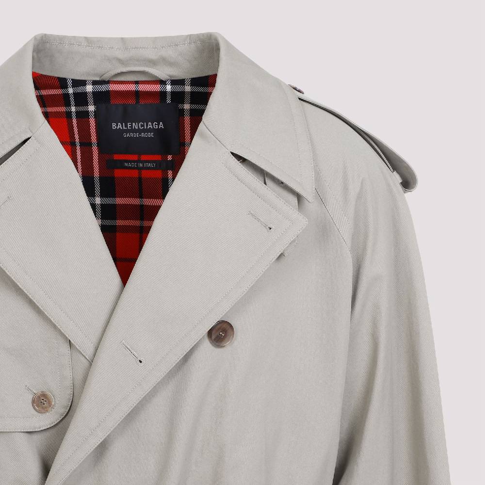 BALENCIAGA  Cappotto Cotone Beige Militare Balenciaga Donna Italia