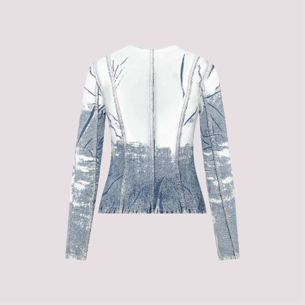 DIESEL  Giacca di Jeans Strappata Blu DIESEL in Cotone da Donna Promozione
