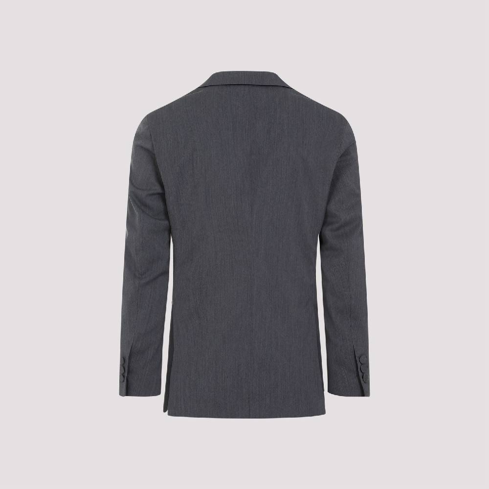 PALM ANGELS  Blazer Monogramma Grigio Chiaro Palm Angels - Uomo Poliestere e Lana Novità