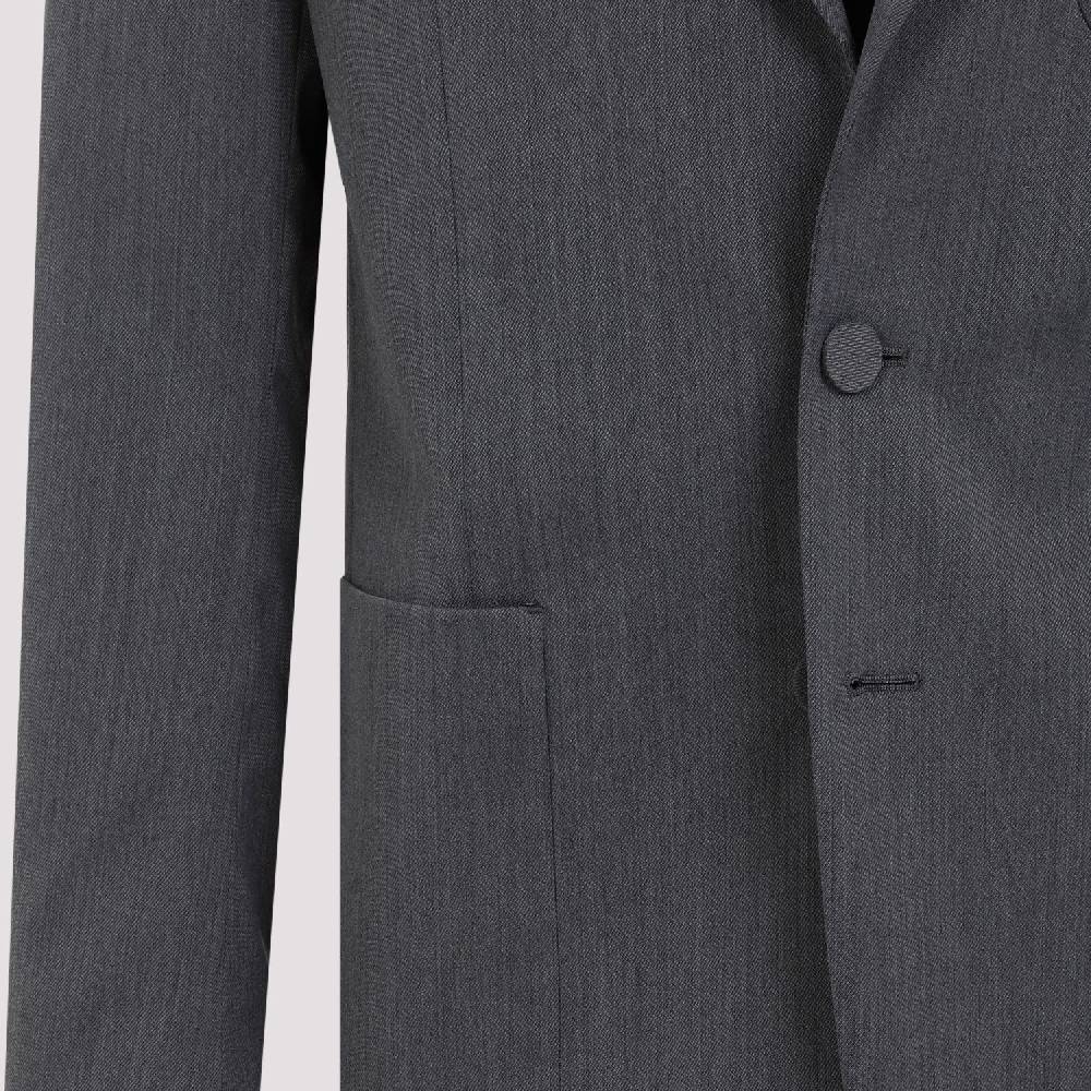 PALM ANGELS  Blazer Monogramma Grigio Chiaro Palm Angels - Uomo Poliestere e Lana Novità