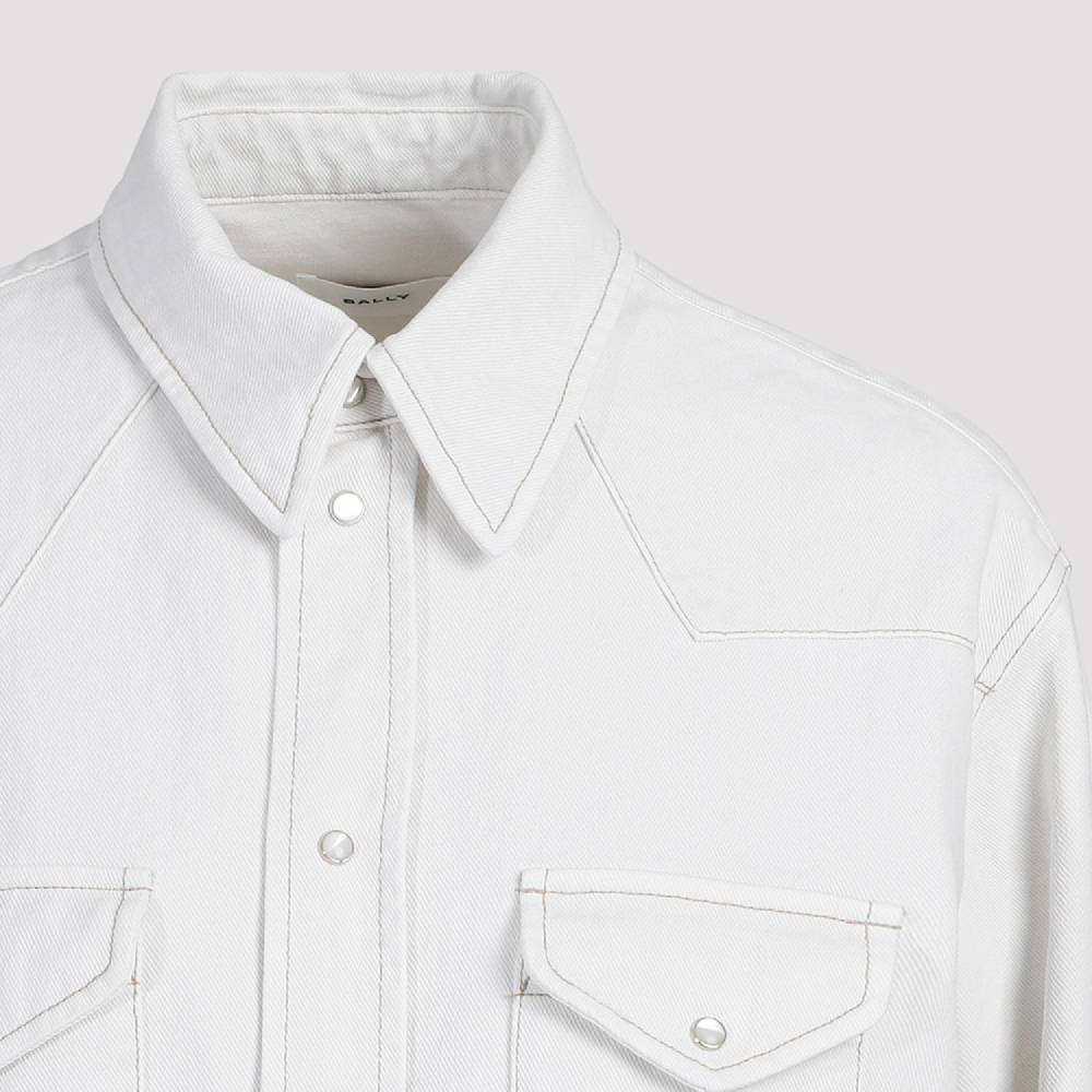 BALLY  Camicia Classica da Donna BALLY in Cotone Color Osso Sconto
