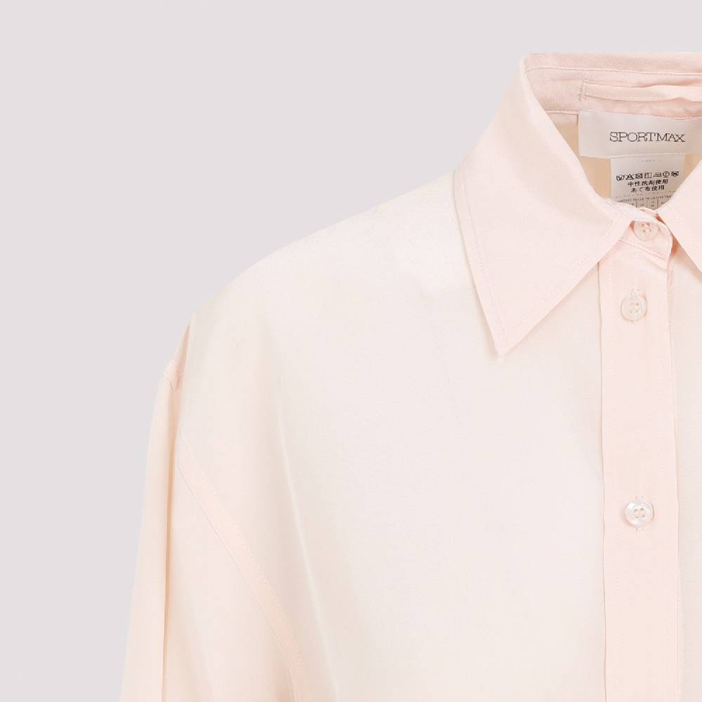 SPORTMAX  Camicia in Crepe di Seta Rosa Sportmax Rovigo per Donna Vendita Economica