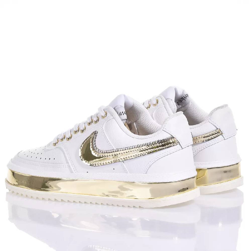 NIKE  Sneakers Nike Court Vision in Bianco Oro - Eco-Pelle In Saldo