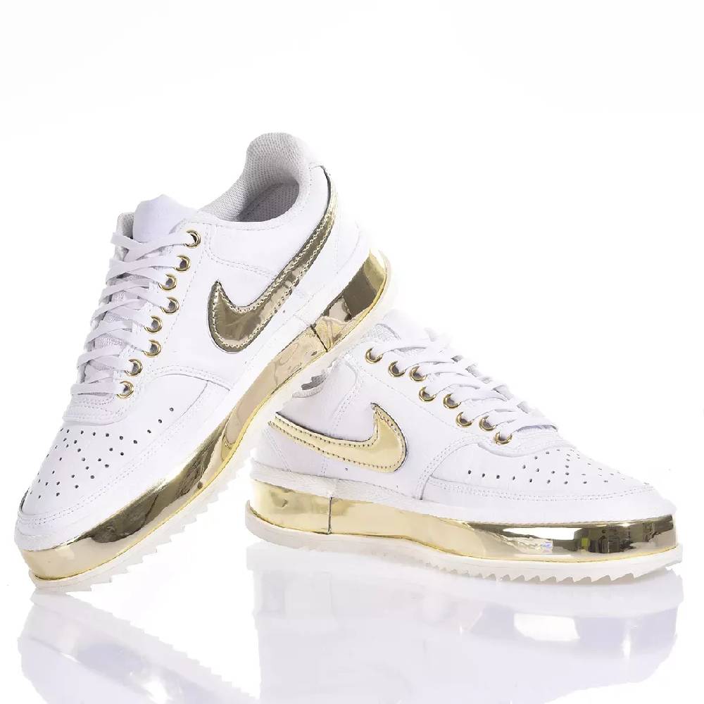 NIKE  Sneakers Nike Court Vision in Bianco Oro - Eco-Pelle In Saldo