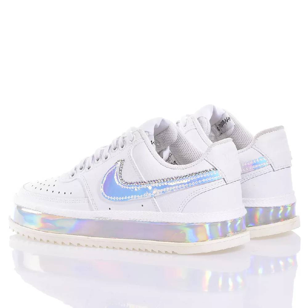 NIKE  Sneakers Nike Court Vision in Eco-Pelle - Bianco Multicolore Nuova