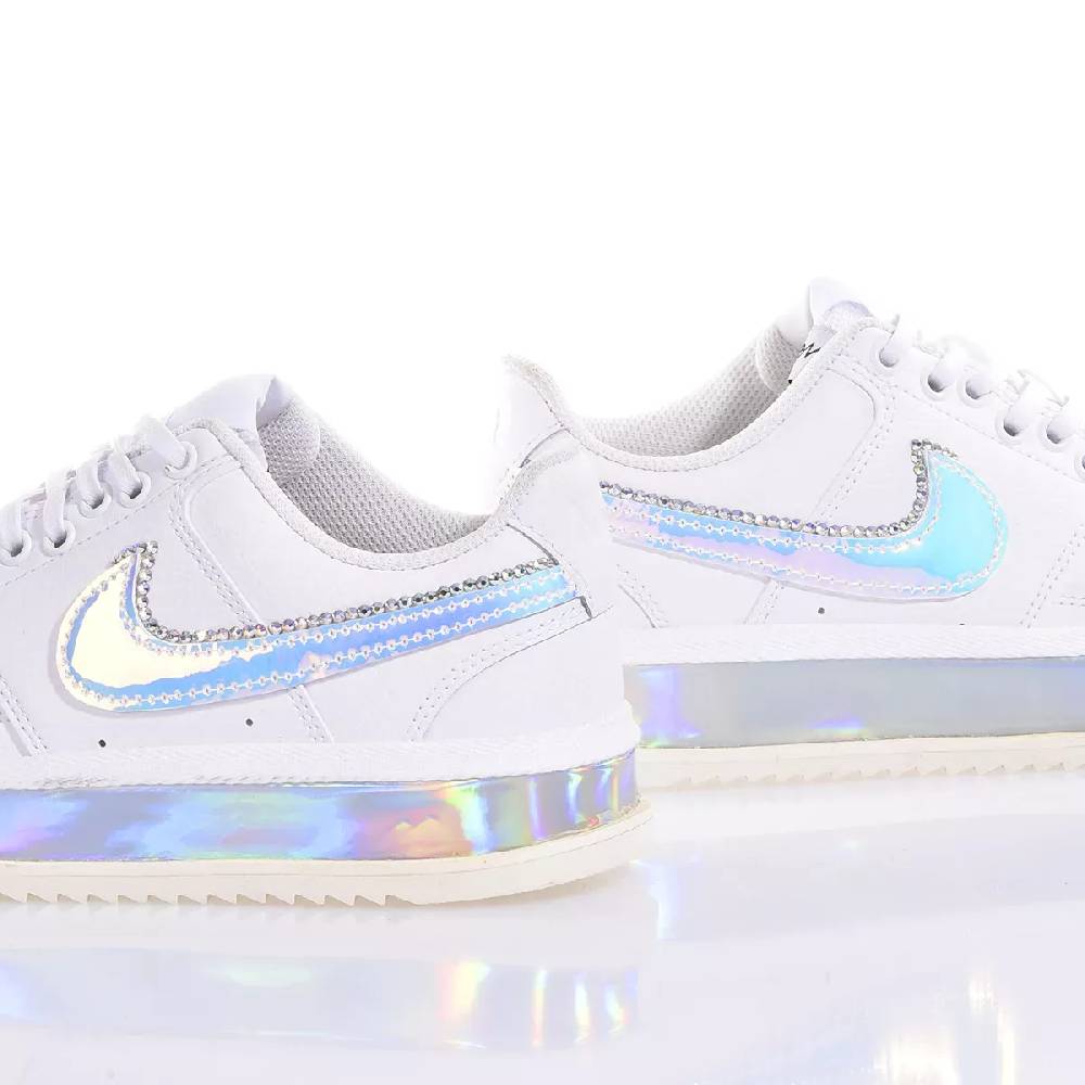 NIKE  Sneakers Nike Court Vision in Eco-Pelle - Bianco Multicolore Nuova