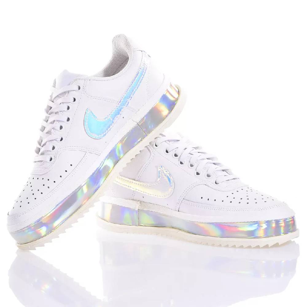 NIKE  Sneakers Nike Court Vision in Eco-Pelle - Bianco Multicolore Nuova