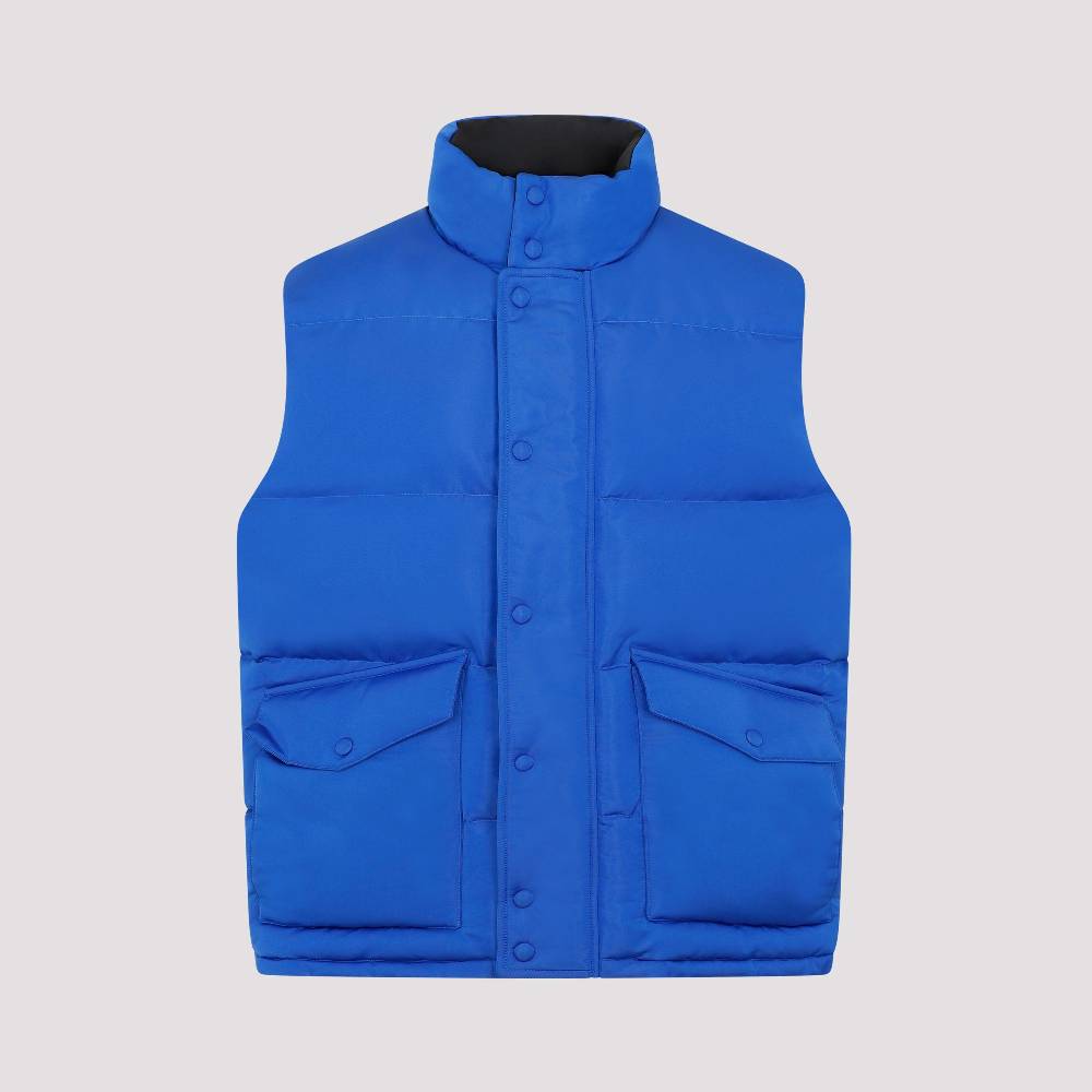 ALEXANDER MCQUEEN  Gilet Imbottito Ultramarino Alexander McQueen - Giacca Blu in Poliestere Uomo Vendita