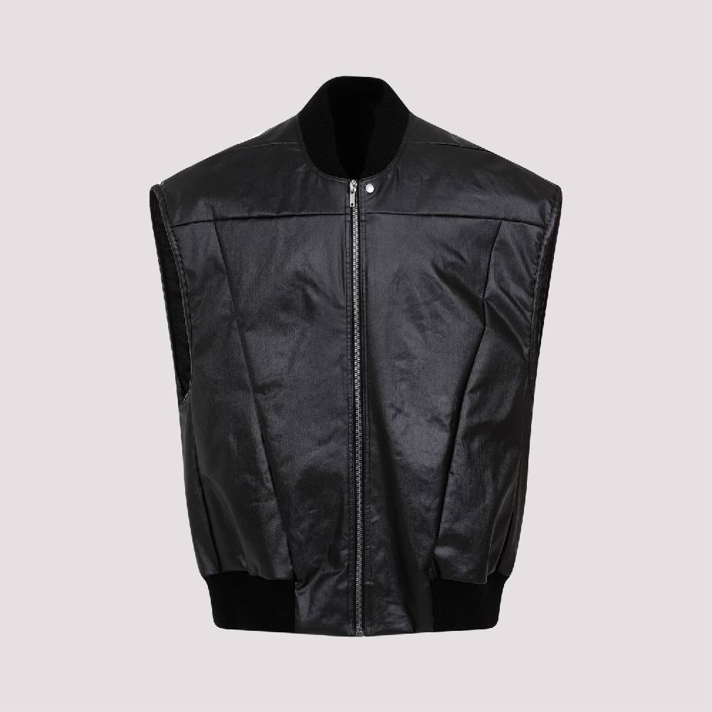 RICK OWENS  Gilet Trapuntato Nero in Cotone Rick Owens Promozione
