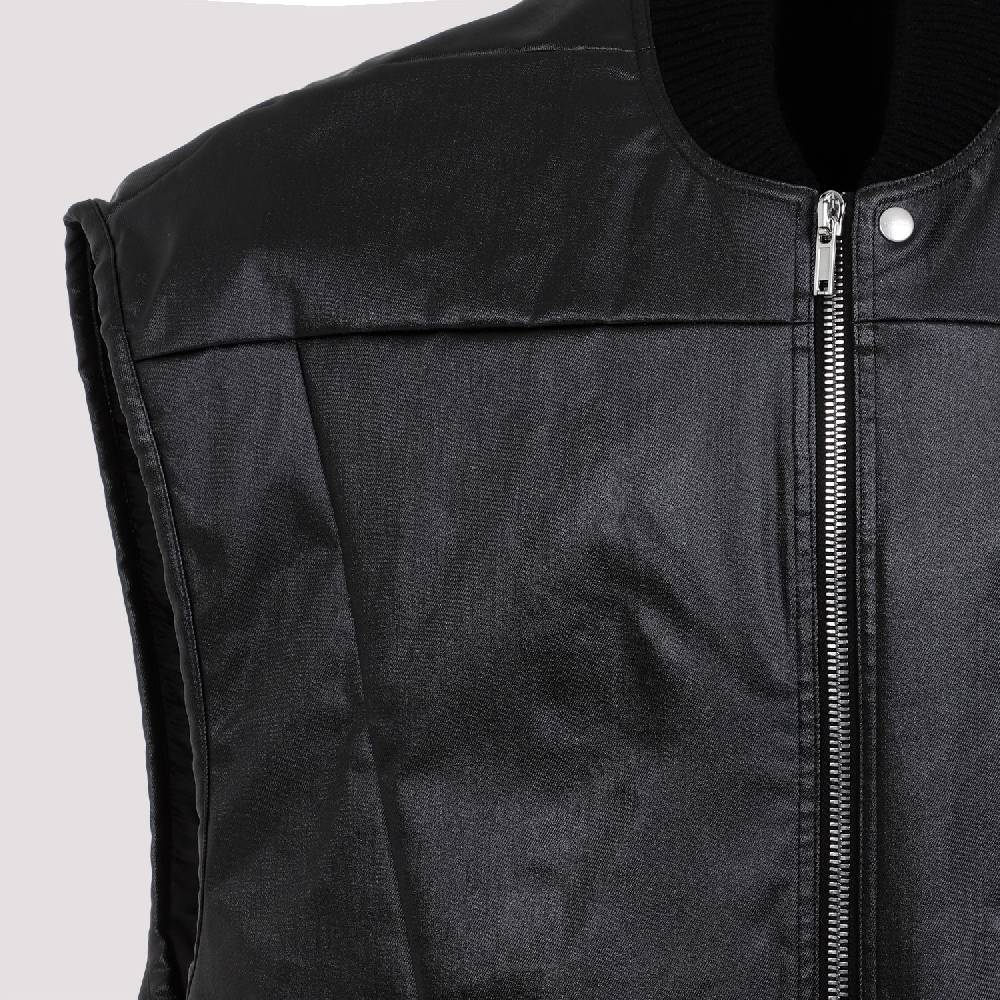 RICK OWENS  Gilet Trapuntato Nero in Cotone Rick Owens Promozione