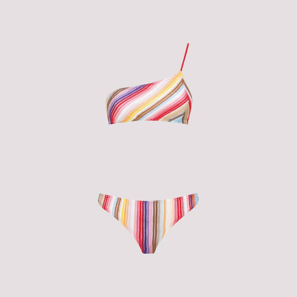 MISSONI  Bikini a Righe Monospalla Missoni in Viscosa Spedizione Gratuita