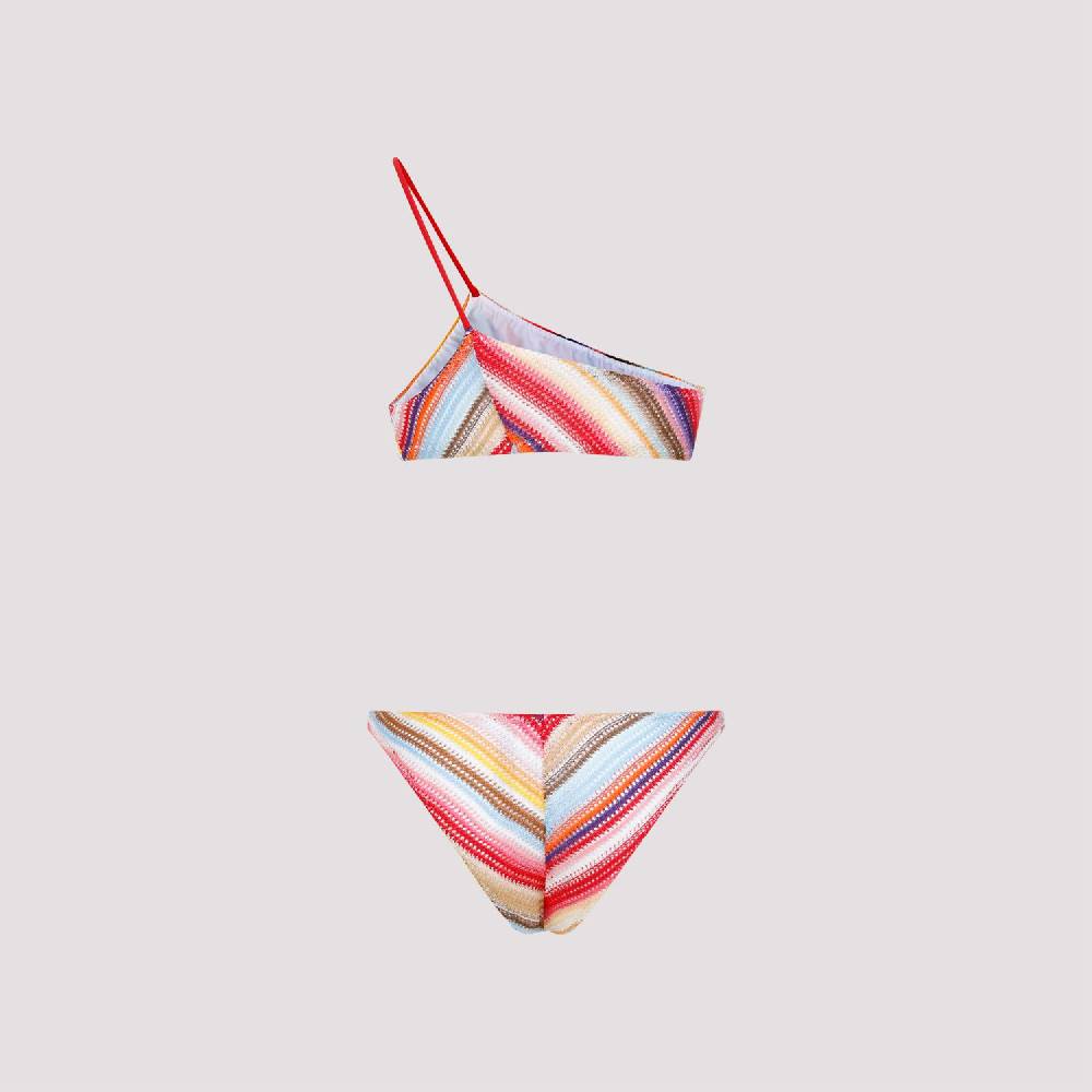 MISSONI  Bikini a Righe Monospalla Missoni in Viscosa Spedizione Gratuita