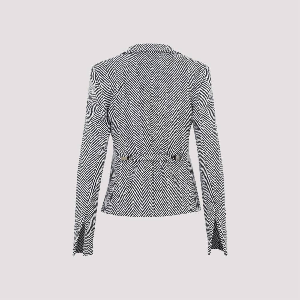 TOM FORD  Giacca Acetato Chevron Nera Tom Ford - Doppiopetto Donna Qualità Garantita