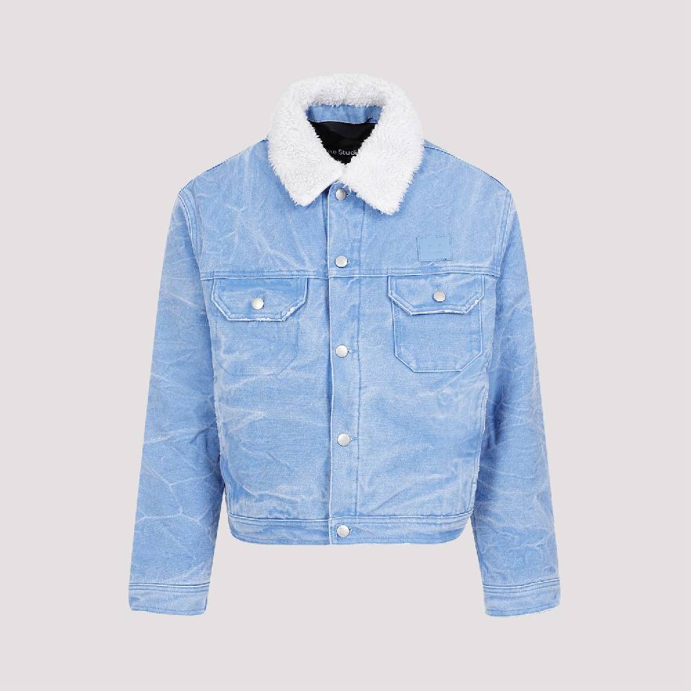 ACNE STUDIOS  Giacca di Cotone Blu Acne Studios con Collo Rimovibile Promozione Limitata