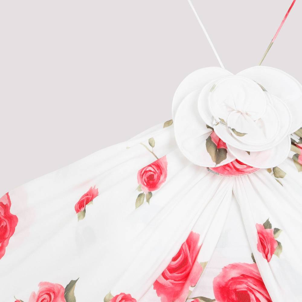 MAGDA BUTRYM  Mini Abito Bianco Crema con Rose di MAGDA BUTRYM Prezzo Ridotto