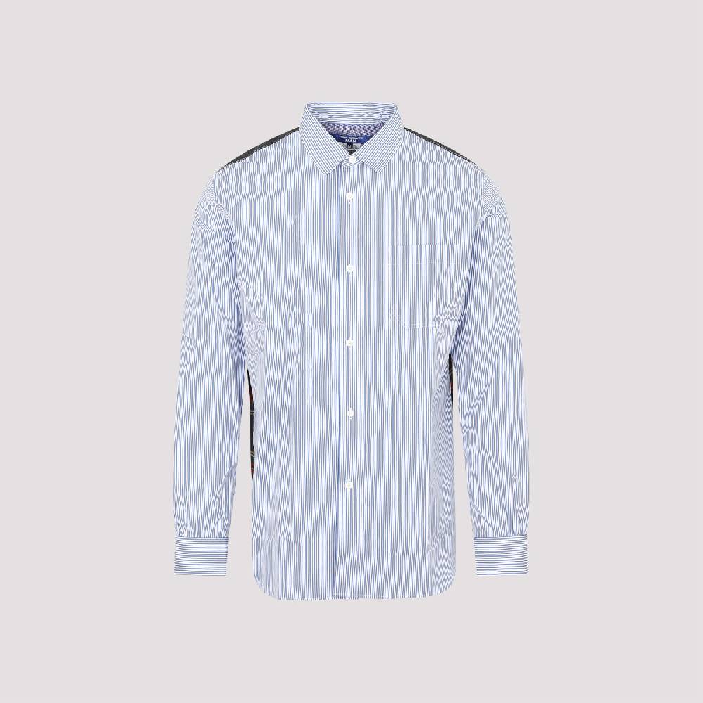 JUNYA WATANABE  Camicia Uomo Junya Watanabe Cotone Blu a Righe e Quadri Sottocosto